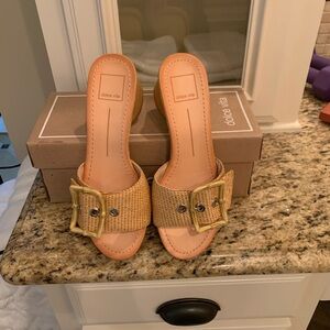 Dolce Vita Women's Tan Buckle Mules